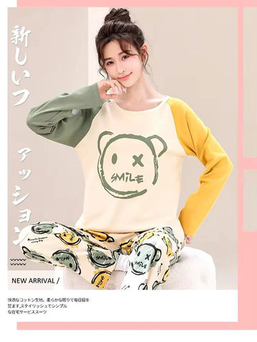 M-CUTIE SMILE PRINTED PJ SUIT FULL SLEEVES